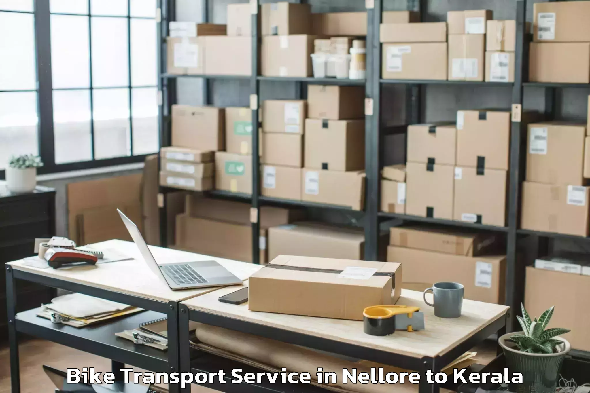 Reliable Nellore to Cherthala Bike Transport